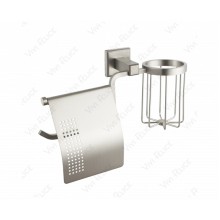 Держатель туалетной бумаги Felice Argento FL 1007-S-NICHEL с держателем освежителя