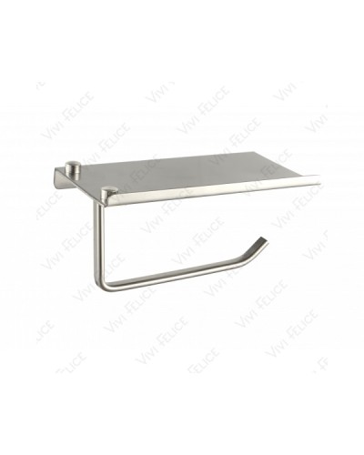 Держатель туалетной бумаги Felice Argento FL 1039 NICHEL с полочкой