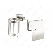 Держатель туалетной бумаги Felice Argento FL 1007-D-NICHEL с держателем освежителя