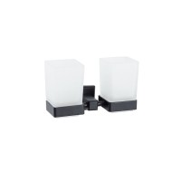 Двойной стакан Felice Notte FL 1029 N настенный, черный матовый