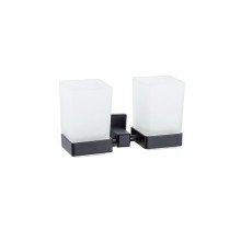 Двойной стакан Felice Notte FL 1029 N настенный, черный матовый