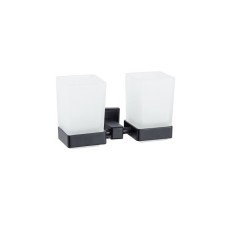 Двойной стакан Felice Notte FL 1029 N настенный, черный матовый