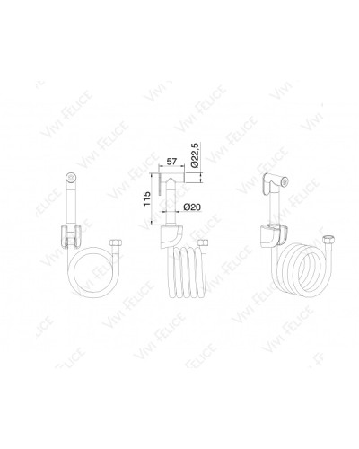 Гигиенический душ Felice 110-R