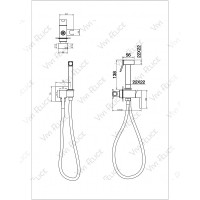 Гигиенический душ Felice 3515 NICHEL со смесителем никель