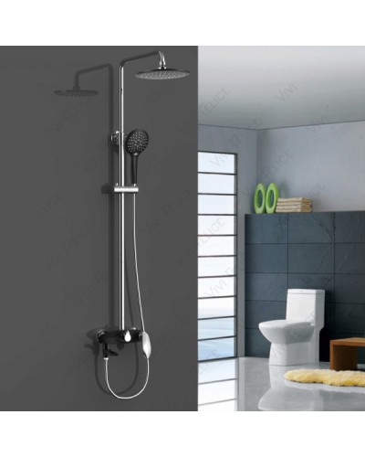 Душевая стойка Felice 9060 NERO LUCIDO хром/черный