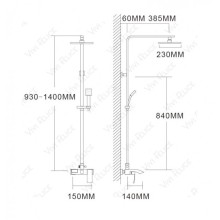 Душевая стойка Felice 4060 B хром/белый