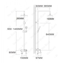 Душевая стойка Felice 9060