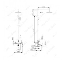 Душевая стойка Felice 1260 с термостатом