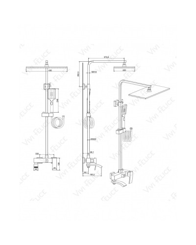 Душевая стойка Felice 2060