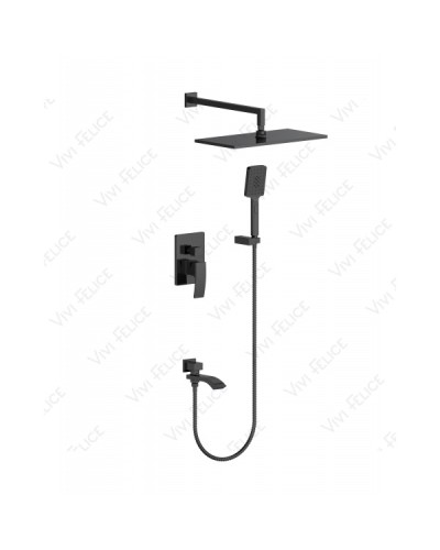 Душевой комплект Felice 1020 NERO OPACO со смесителем черный матовый