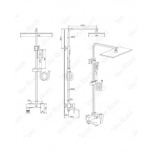 Душевая стойка Felice 2060 B хром/белый
