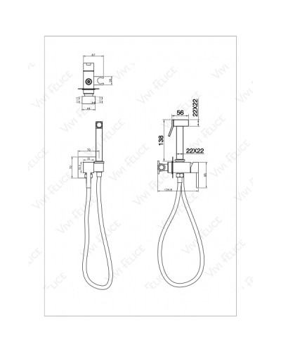Гигиенический душ Felice 3515 со смесителем