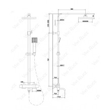 Душевая стойка Felice 1160 с термостатом