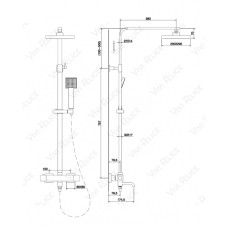 Душевая стойка Felice 1160 с термостатом