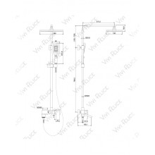 Душевая стойка Felice 1060 NERO OPACO черная матовая
