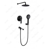 Душевой комплект Felice 8020 NERO OPACO со смесителем черный матовый