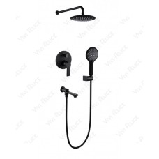 Душевой комплект Felice 8020 NERO OPACO со смесителем черный матовый