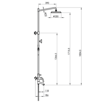 Душевая стойка Felice 0560 ORO золото