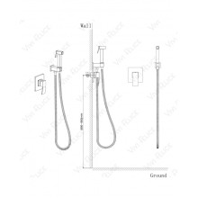 Гигиенический душ Felice 1015 NERO OPACO со смесителем черный матовый