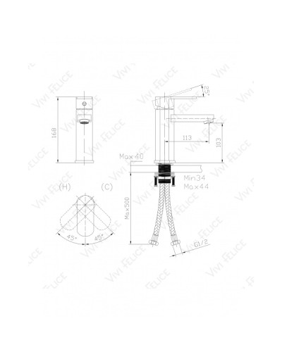 Смеситель Felice 6030 для раковины