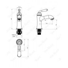 Смеситель Felice 0530 BRONZO для раковины бронза