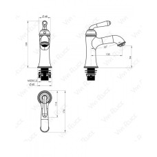 Смеситель Felice 0530 BRONZO для раковины бронза