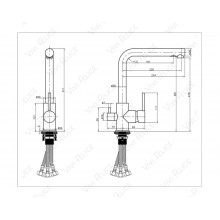 Смеситель для кухонной мойки Felice 1718-5 CREMA кремовый