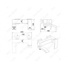 Смеситель Felice 2040 B для ванны с душем