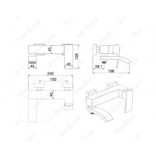 Смеситель Felice 2040 B для ванны с душем