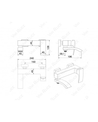 Смеситель Felice 2040 B для ванны с душем