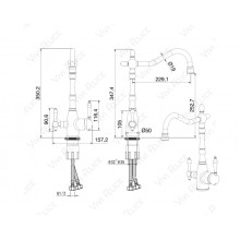 Смеситель Felice 1819-2 NICHEL для кухни никель