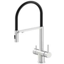 Смеситель Felice 1314 Sn для кухонной мойки, с подключением к фильтру питьевой воды, Satinato Nero