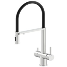 Смеситель Felice 1314 Sn для кухонной мойки, с подключением к фильтру питьевой воды, Satinato Nero