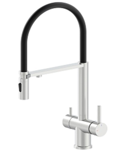 Смеситель Felice 1314 Sn для кухонной мойки, с подключением к фильтру питьевой воды, Satinato Nero