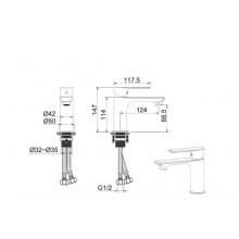 Смеситель Felice 8030 NERO OPACO для раковины, черный матовый