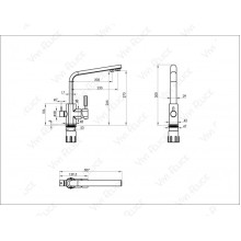 Смеситель Felice 1516-7 GRIGIO для кухни серый
