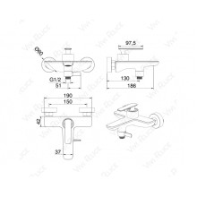 Смеситель Felice 0240 для ванны с душем