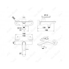 Смеситель Felice 0240 для ванны с душем