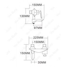 Смеситель Felice 9040 для ванны с душем