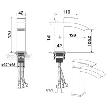 Смеситель Felice 1030 для раковины никель