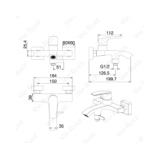 Смеситель Felice 0340 для ванны с душем