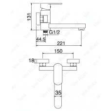 Смеситель Felice 6040 для ванны с душем