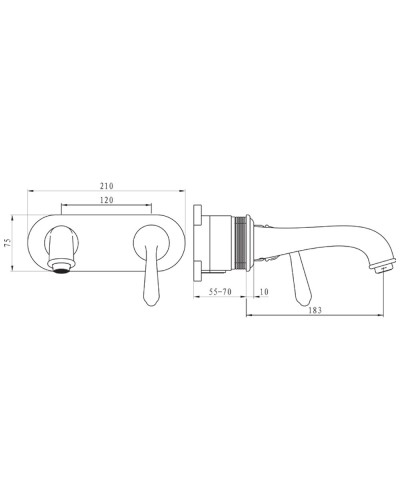 Смеситель Felice 0535 bronzo для раковины, встраиваемый, бронза