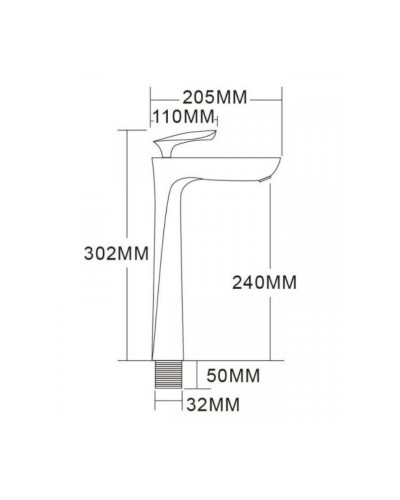 Смеситель Felice 9025 Nero для раковины