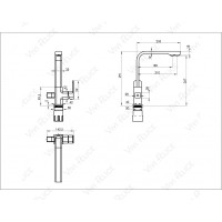Смеситель Felice 1617-10 NERO OPACO для кухни бронза черный матовый
