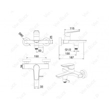 Смеситель Felice 0140 для ванны с душем