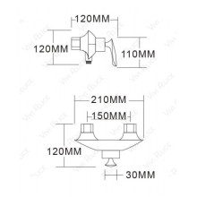 Смеситель Felice 9080 B для душа хром/белый
