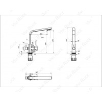 Смеситель Felice 1516-8 LATTE для кухни молочный