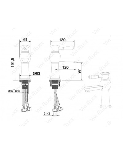 Смеситель Felice 5030 для раковины