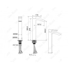 Смеситель для раковины Felice 1025 NERO OPACO черный матовый